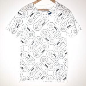 New Super Nintendo Controllers White Graphic Tee